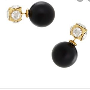 kate spade ♠️ Black Reversible earrings